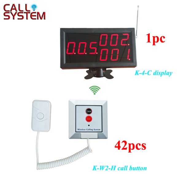 1 nurse station display monitor with 42 bed pull cord button Hospital patient call bell system