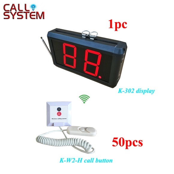1pc nurse station display receiver 50 bed bell buzzer Patient Wireless Calling Button System