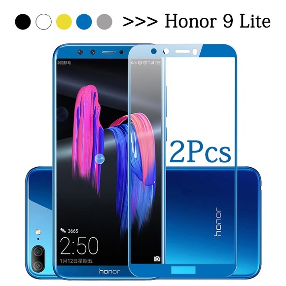 2Pcs Protective glass on Honer 9 Lite Glass For Honor 9x lite Full Cover Tempered Glass on honor 30i RU 10x lite 9S 8x 30
