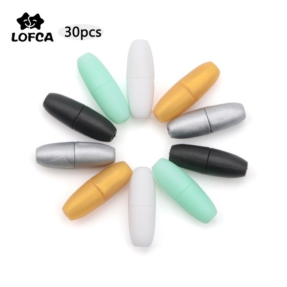 LOFCA 30pcs Baby Teether Plastic Breakaway Clasps Safety For Teething Necklace Magnetic Clasp For Baby Pacifier making