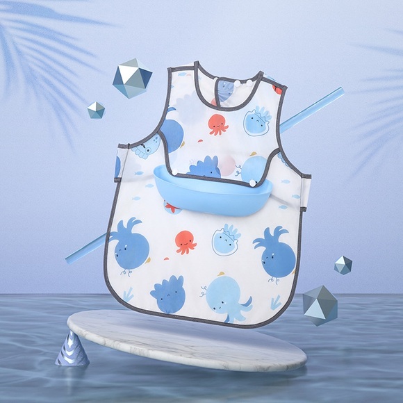 Adjustable Baby Rice Bib Summer Thin Section No Wash Waterproof Baby Bibs Burp Cloths