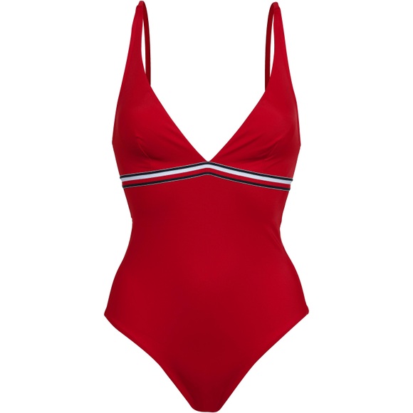 Tommy Hilfiger PLUNGE ONE PIECE (EXT SIZES) Badeanzug Damen