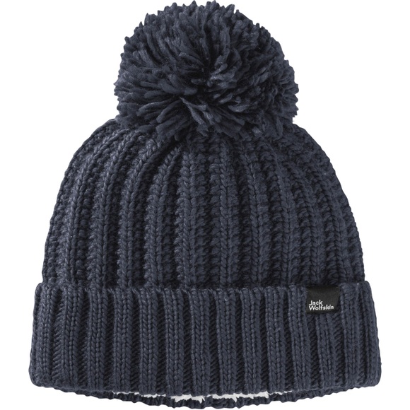 Jack Wolfskin Strickmütze Damen Highloft Knit Beanie Women S blau night blue