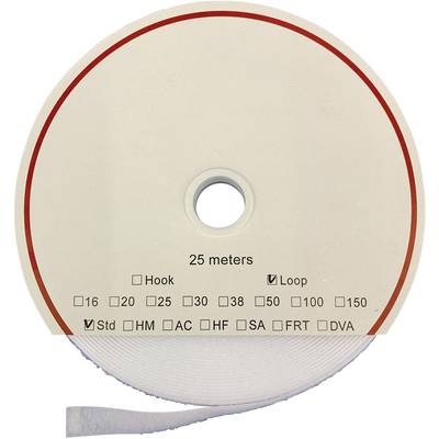 Fastech LOOP HM PS-A69M Klettband zum Aufkleben Flauschteil (L x B) 25000 mm x 25 mm Weiß 25 m
