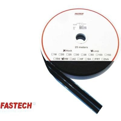 Fastech SBS H/L 10 MM 2x25 M HM Klettband zum Aufkleben Haft- und Flauschteil (L x B) 25000 mm x 10 mm Schwarz 1 Paar