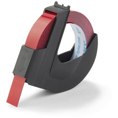 DYMO S0898150 Schriftband Bandfarbe: Rot Schriftfarbe: Weiß 9 mm 3 m