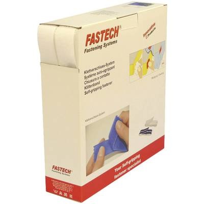 Fastech B30-SKL000025 Klettband zum Aufkleben Haft- und Flauschteil (L x B) 25000 mm x 30 mm Weiß 25 m