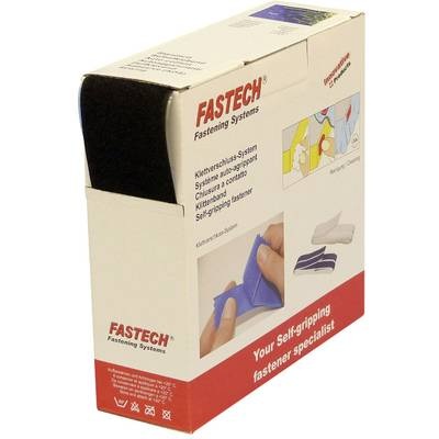 Fastech B50-SKL02999910 Klettband zum Aufkleben Flauschteil (L x B) 10000 mm x 50 mm Schwarz 10 m