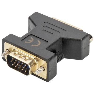 Digitus VGA / DVI Adapter [1x VGA-Stecker - 1x DVI-Buchse 24+5pol.] Schwarz