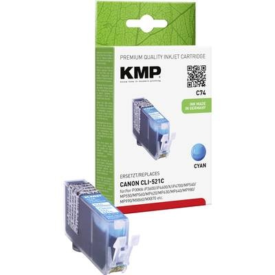 KMP Tinte C74 Kompatibel ersetzt Canon CLI-521 Cyan