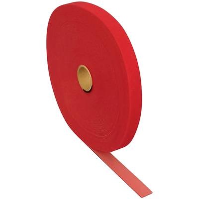 Fastech T0602513391125 Klettband zum Bündeln Haft- und Flauschteil (L x B) 25000 mm x 25 mm Rot 25 m