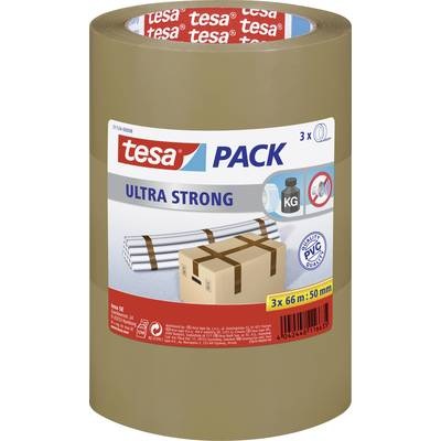 tesa 51124-08-01 Packband tesapack® Ultra Strong Braun (L x B) 66 m x 50 mm 3 Rolle(n)