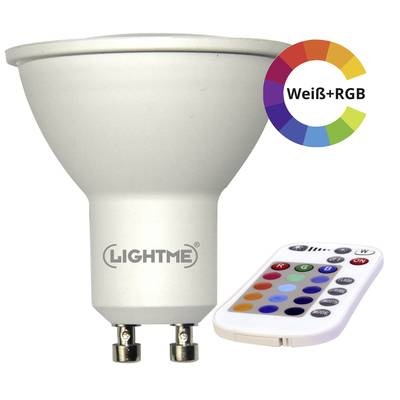 LightMe LED EEK A (A++ - E) GU10 Reflektor 5 W = 38 W RGBW (Ø x L) 50 mm x 57 mm colorchanging, dimmbar, inkl.