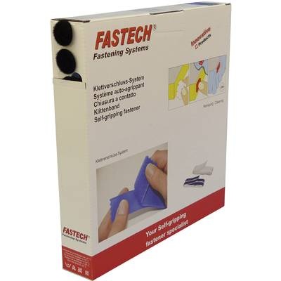Fastech B25-C02999925 Klettpunkte zum Aufkleben Flauschteil (L x B) 25 m x 20 mm Schwarz 25 m