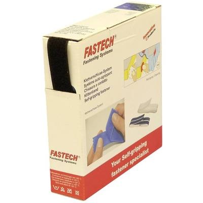 Fastech B25-SKL02999910 Klettband zum Aufkleben Flauschteil (L x B) 10 m x 25 mm Schwarz 10 m