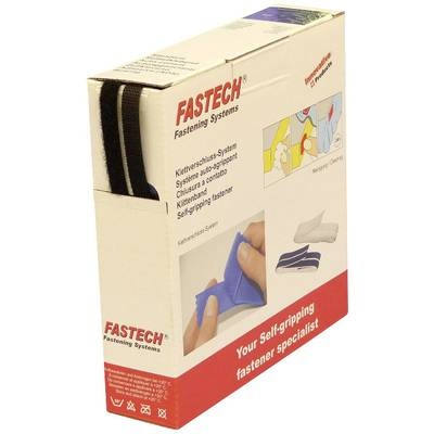 Fastech B10-SKL999910 Klettband zum Aufkleben Haft- und Flauschteil (L x B) 10 m x 10 mm Schwarz 10 m