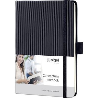 Sigel Notizbuch CONCEPTUM® CO131 kariert Schwarz Anzahl der Blätter: 97 DIN A6