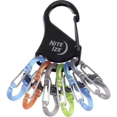 NITE Ize Schlüssel-Karabiner KLKP-01-R3 Schwarz, Türkis, Orange, Grau, Grün 1 St.