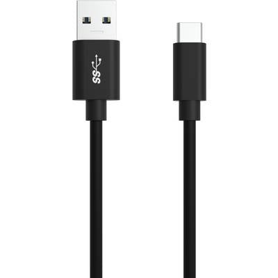 Ansmann Handy, Notebook Ladekabel [1x USB 3.0 Stecker A - 1x USB 3.0 Stecker C] 2 m Schwarz Aluminium-Stecker,