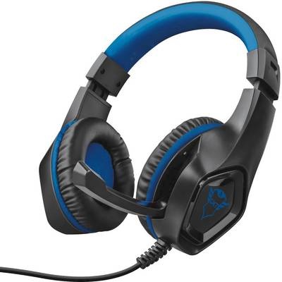 Trust GXT404B Rana Gaming Headset 3.5 mm Klinke schnurgebunden Over Ear Schwarz, Blau