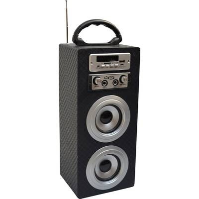 MSA Musikinstrumente KBQ33 Bluetooth® Lautsprecher AUX, FM Radio, SD, USB Carbon