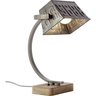 Tischlampe LED E27 40 W EEK: abhängig v. Leuchtmittel (A++ - E) Brilliant Drake 99022/46 Schwarz, Edelstahl