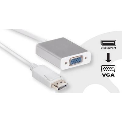 club3D DisplayPort Adapter [1x DisplayPort Stecker - 1x VGA-Buchse] Weiß