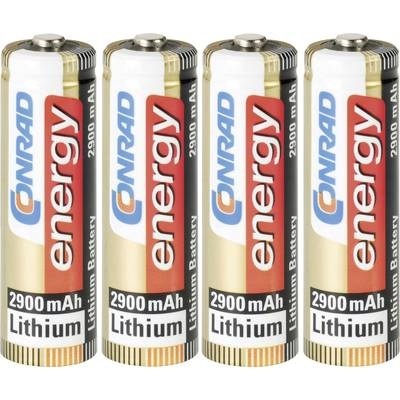 Mignon (AA)-Batterie Lithium Conrad energy Extreme Power FR6 2900 mAh 1.5 V 4 St.