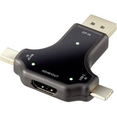 Renkforce DisplayPort / HDMI Adapter [1x DisplayPort Stecker, Mini-DisplayPort Stecker, USB-C™ Stecker - 1x HDMI-Buchse]