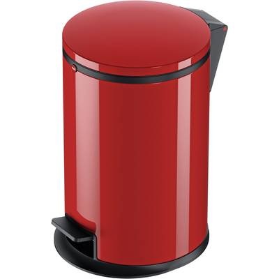 Mülleimer 12 l Hailo Pure M (Ø x H) 263 mm x 435 mm Rot Fuß-Tretmechanik 1 St.