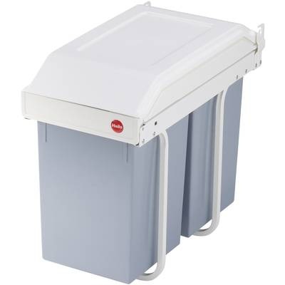 Einbau-Mülleimer 28 l Hailo Multi-Box Duo L (B x H x T) 262 x 505 x 448 mm Grau, Weiß 1 St.