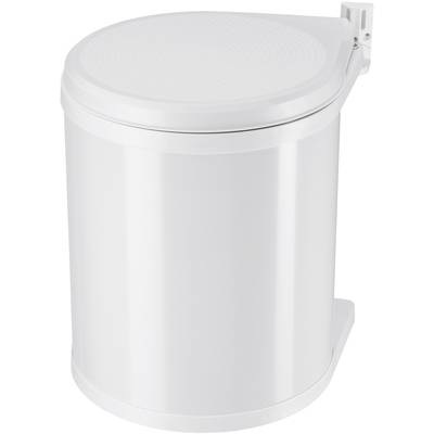 Mülleimer 15 l Hailo Compact-Box M (Ø x H) 285 mm x 355 mm Weiß 1 St.