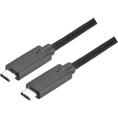 Bachmann USB 2.0 Anschlusskabel [1x USB 3.1 Stecker C - 1x USB 3.1 Stecker C] 0.5 m Schwarz