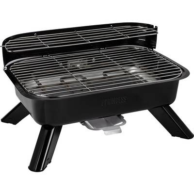 Princess 01.112252.01.001 Kombi Standgrill mit Windschutz, mit Standfuß, mit manueller Temperatureinstellung Schwarz