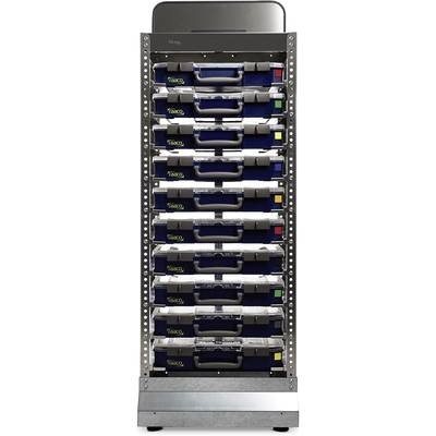 raaco CarryLite 80 Depot für Sortimentskoffer (B x H x T) 490 x 1450 x 480 mm Anzahl Fächer: 10