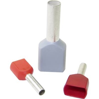 WKK 6322 Zwillings-Aderendhülse 2 x 1 mm² x 12 mm Teilisoliert Rot 500 St.