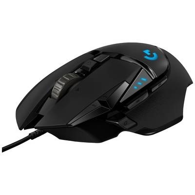 Logitech G502 Hero USB-Gaming-Maus Optisch Beleuchtet, Integrierter Profilspeicher, Gewichts-Tuning Schwarz