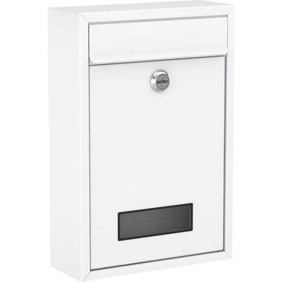 Basi 2170-1300 Briefkasten Stahl Weiß (matt) Schlüsselschloss