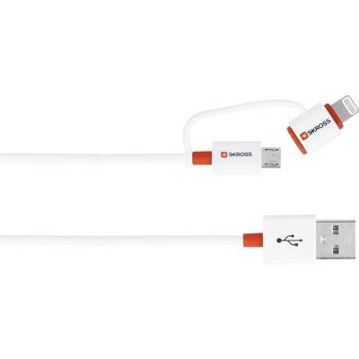 Skross 2.700200-E USB Kabel 1 m USB A Micro-USB B/Lightning Weiß