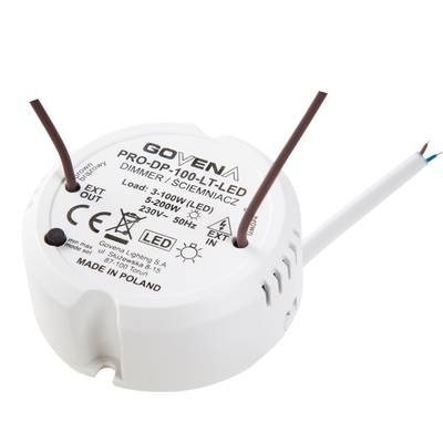 Govena Lighting PRO-DP-100-LT-LED Universal-Dimmer Geeignet für Leuchtmittel: LED-Lampe, Halogenlampe, Glühlampe,