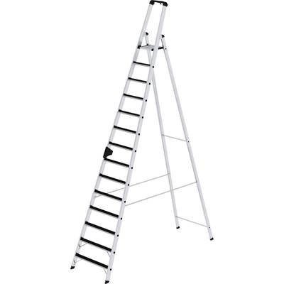 Günzburger Steigtechnik 41514 Aluminium Stufen-Stehleiter Arbeitshöhe (max.): 5.5 m