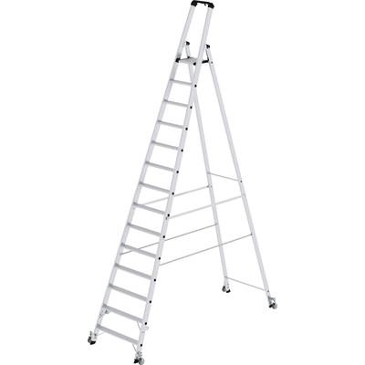 Günzburger Steigtechnik 41114 Aluminium Stufen-Stehleiter Arbeitshöhe (max.): 5.5 m