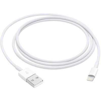 Apple iPad/iPhone/iPod/MacBook Datenkabel/Ladekabel [1x Apple Lightning-Stecker - 1x USB 2.0 Stecker A] 1.00 m Weiß