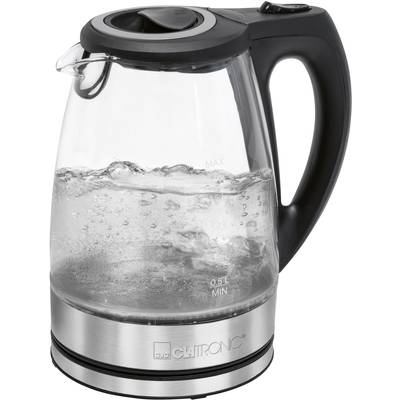 Clatronic WKS 3744 G Wasserkocher schnurlos Edelstahl, Glas