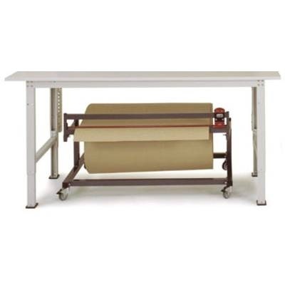 Manuflex AS1220 Beistelltisch PACKPOOL Standard mit Kunststoffplatte, BxTxH = 500 x 600 x 760-870 mm