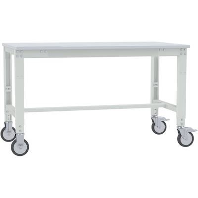 Manuflex AU7419.7035 Arbeitstisch UNIVERSAL Spezial mobil mit PVCplatte, BxTxH = 2000 x 800 x 752-972 mm Farbe: