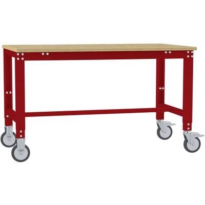 Manuflex AU7305.3003 Arbeitstisch UNIVERSAL Spezial mobil mit Multiplexplatte, BxTxH = 1000 x 600 x 752-972 mm Farbe: