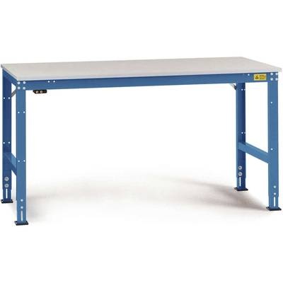Manuflex LU4113.5007 ESD-Arbeitstisch UNIVERSAL Standard Grundtisch mit Kautschukplatte, BxTxH = 2000 x 800 x 760-870 mm