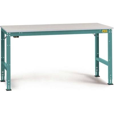 Manuflex LU4106.5021 ESD-Arbeitstisch UNIVERSAL Standard Grundtisch mit Kunststoffplatte, BxTxH = 1750 x 1200 x 766-876
