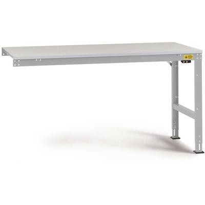 Manuflex LU6008.9006 ESD-Arbeitstisch UNIVERSAL Standard Anbautisch mit Melaminplatte, BxTxH = 1000 x 600 x 763-873 mm